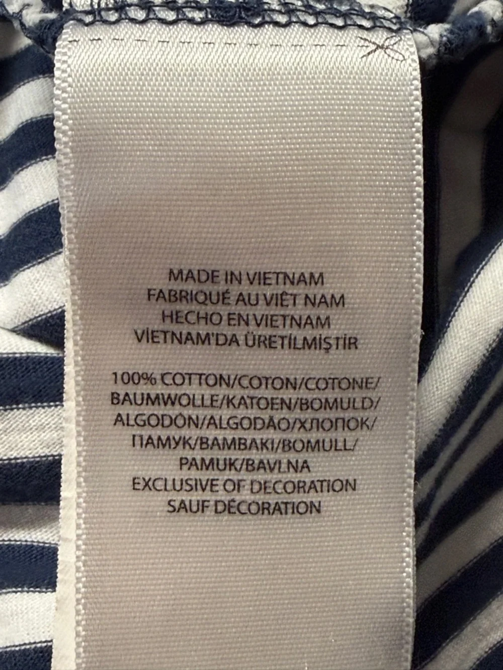 Ralph‎ Lauren Polo Striped Navy and White Cotton Polo Shirt